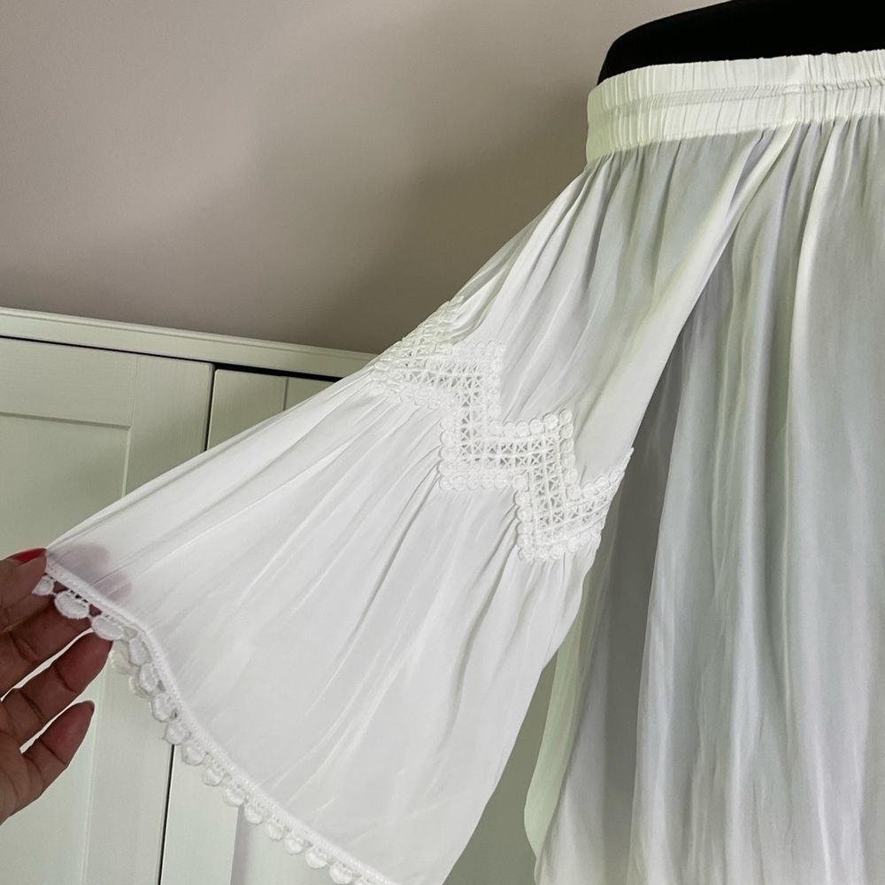 Ramy Brook Off the Shoulder Mini Dress White Size Large - Picture 5 of 16